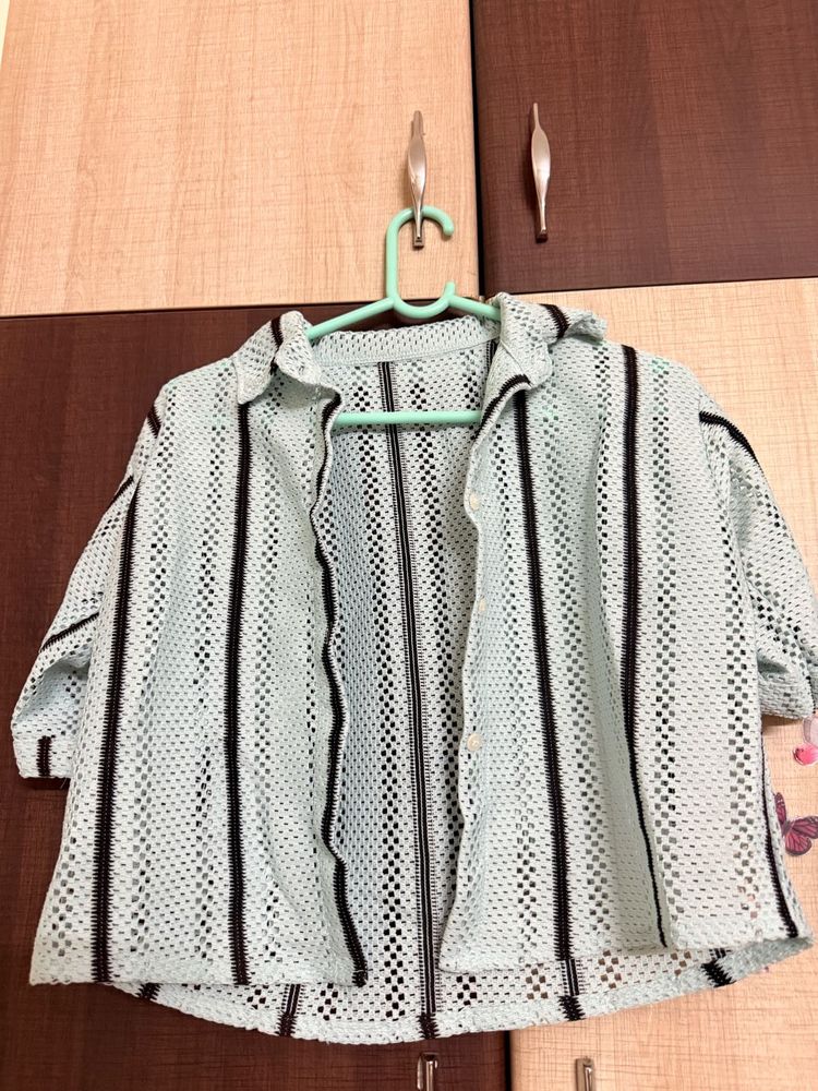 Striped Crochet Cover-Up