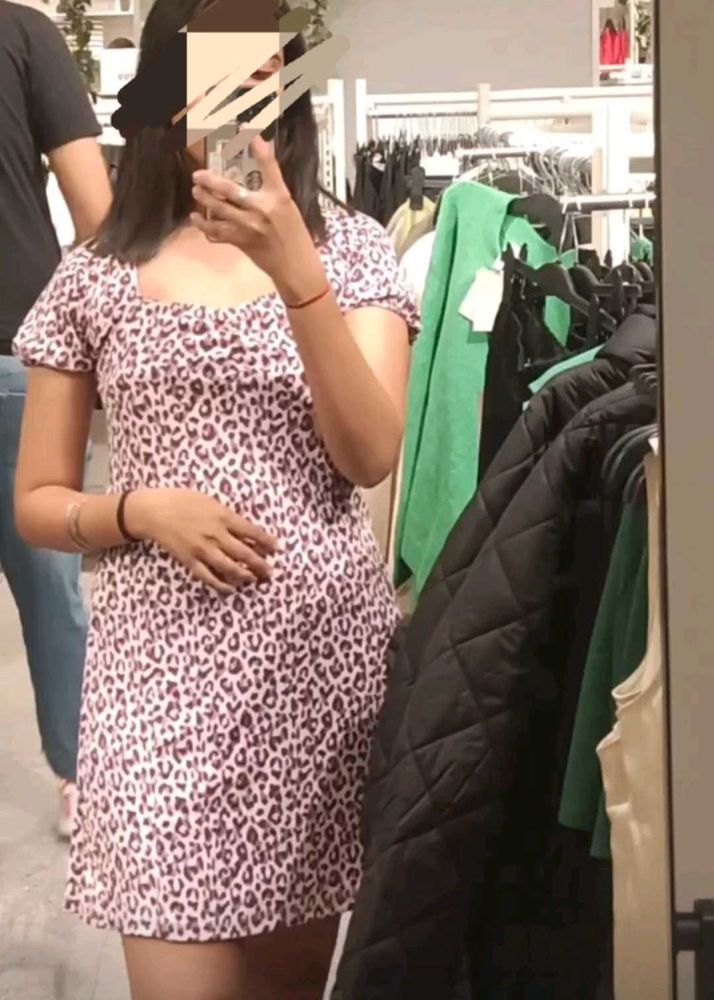 Leopard Print Mini Dress