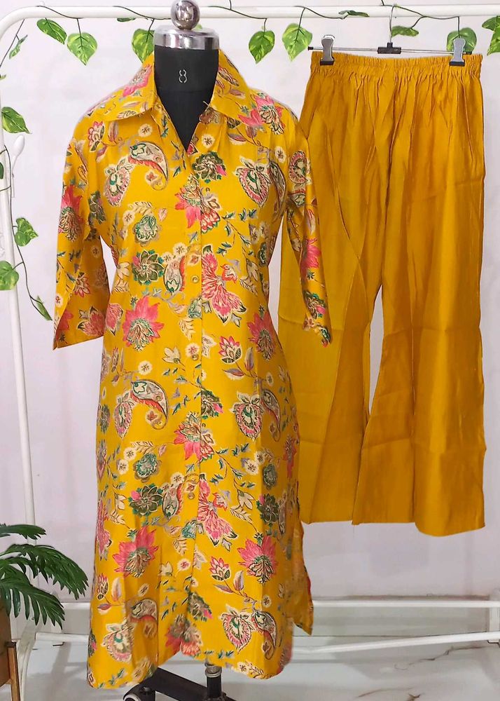 Brand New Mustard Floral Coord Set