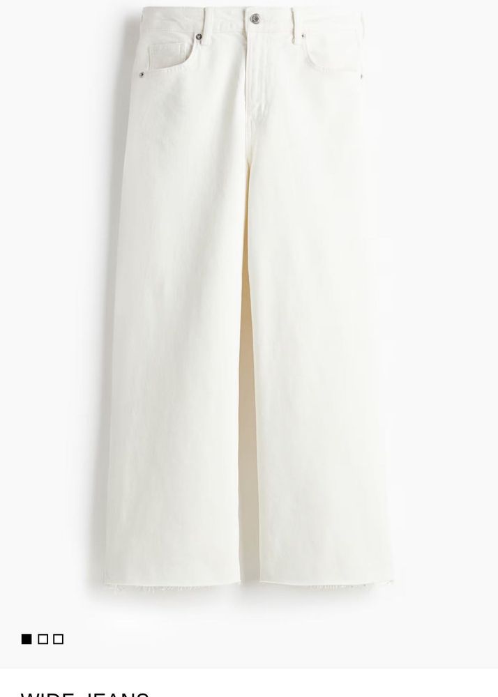 Wide Leg White Jeans