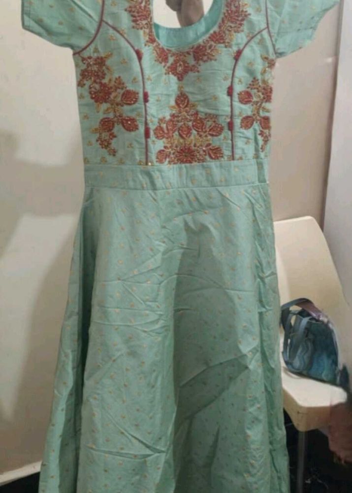 Elegant Embroidered , Zari Dots Gown