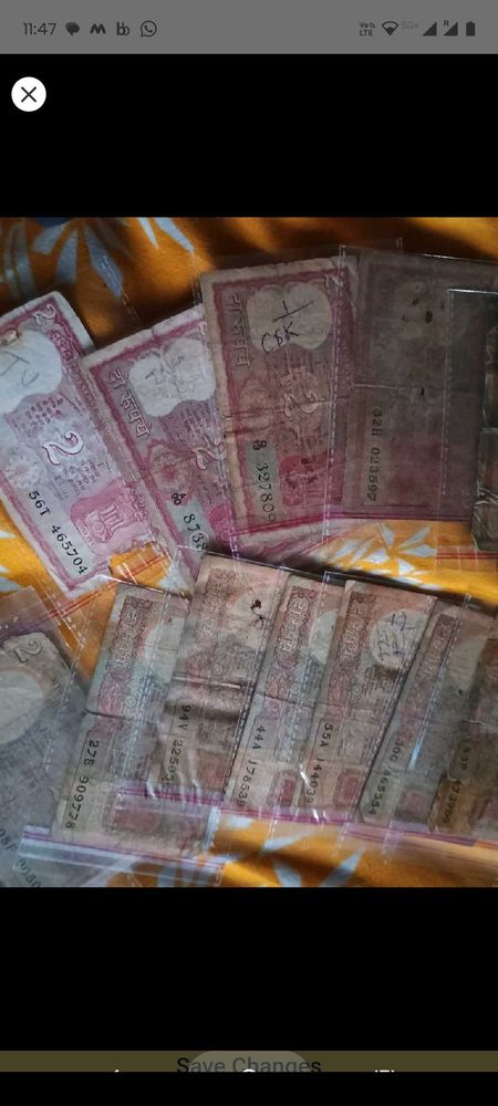 Five Piece 2₹. Old Mix Collectors Notes