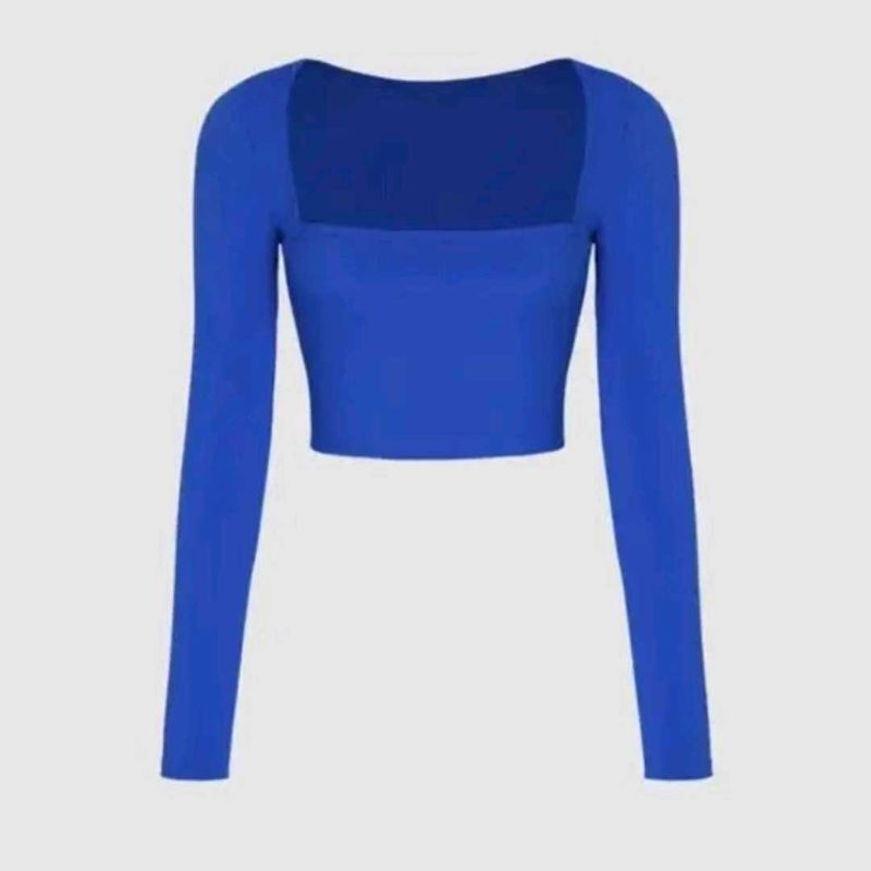 Blue Long Sleeve Top