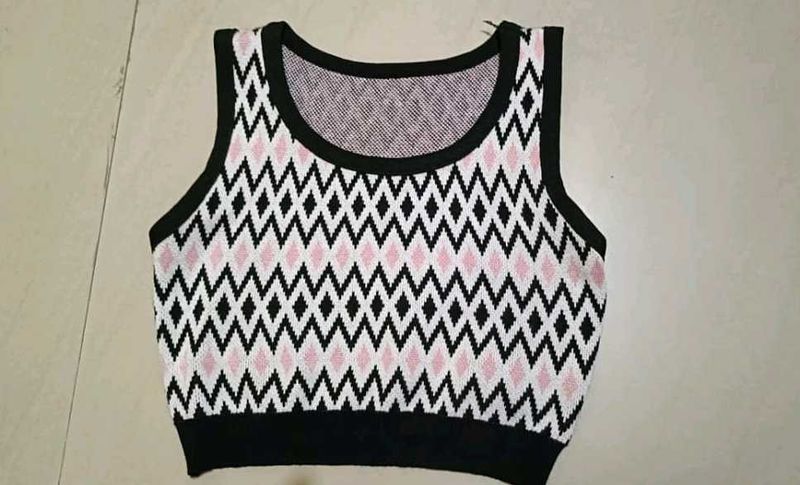Retro Diamond Knit Vest