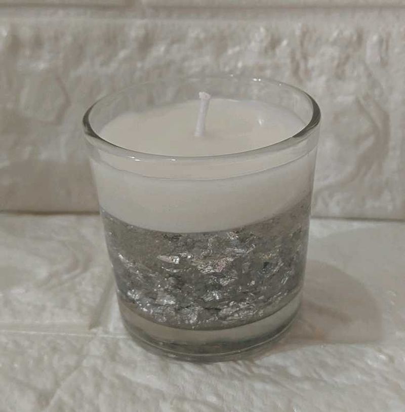 Silver Glow Candle