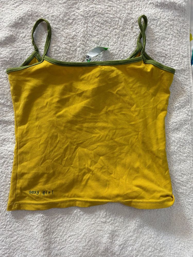 Y2K Yellow Tank Top