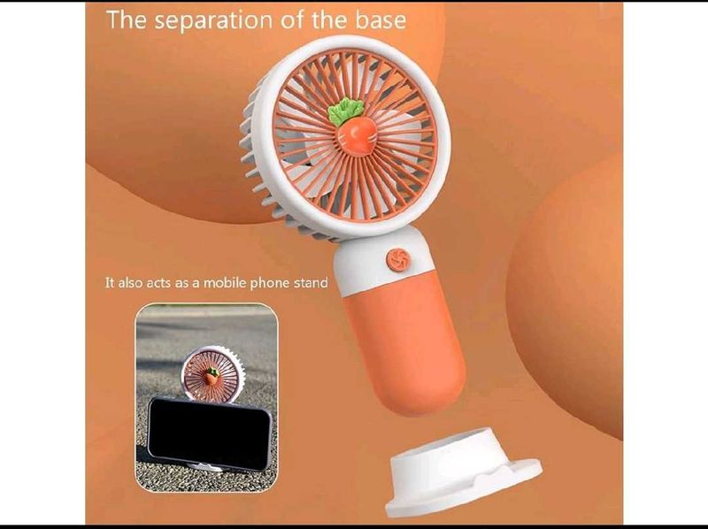 Carrot Portable Fan with Phone Stand