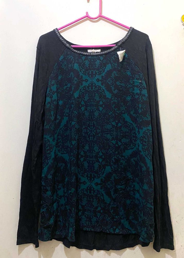 Patterned Long Sleeve Top 38-42