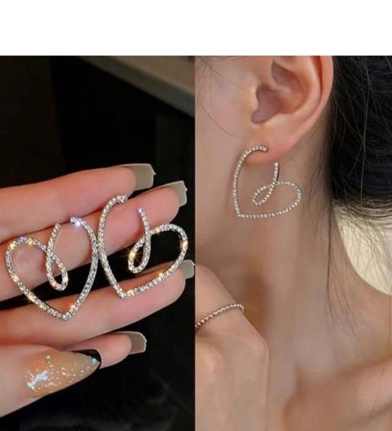 Heart Crystal Earrings