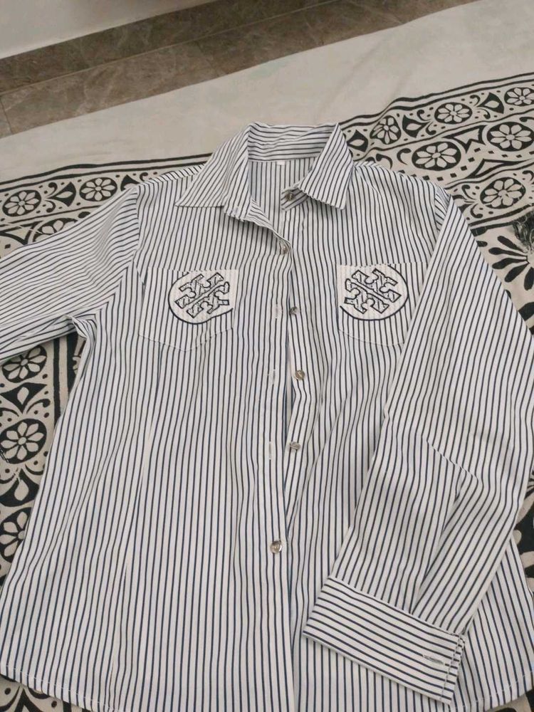 Striped Button-Down Shirt