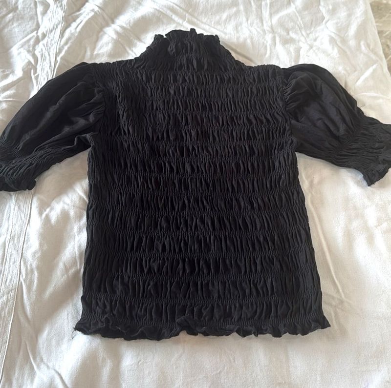 Smocked Puff Sleeve Top