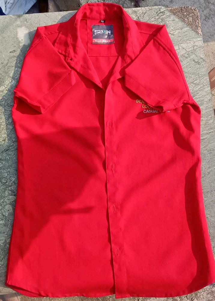 Red and blue Casual Shirt