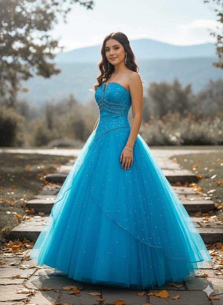 Stunning Blue Ball Gown