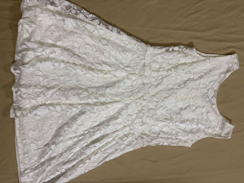 Pretty White Lace Skater Dress 👗