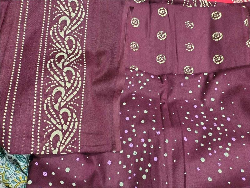 Burgundy Printed Fabric