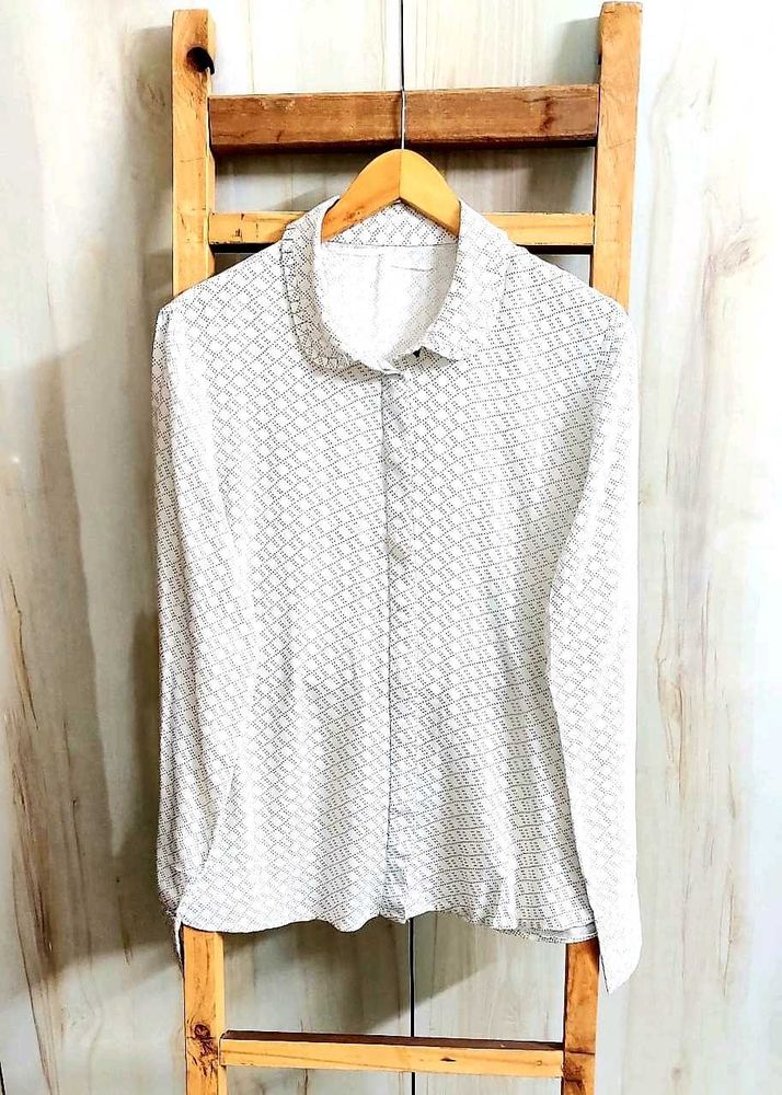 Offwhite Printed Shirt Size-42