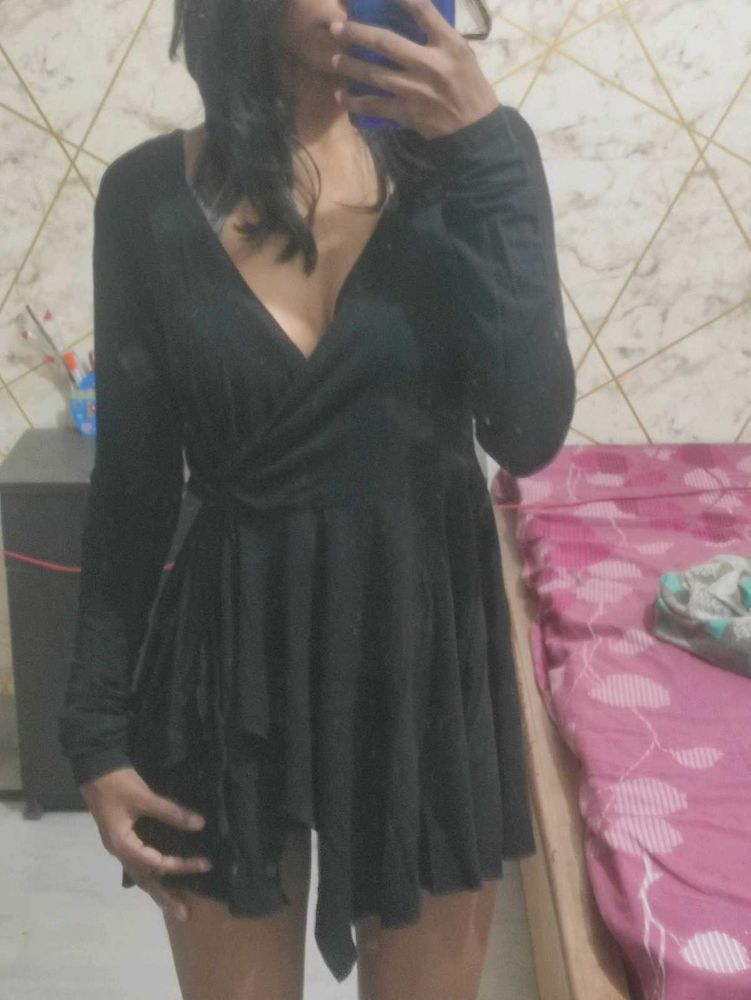 Asymmetric Wrap Style Top/Dress