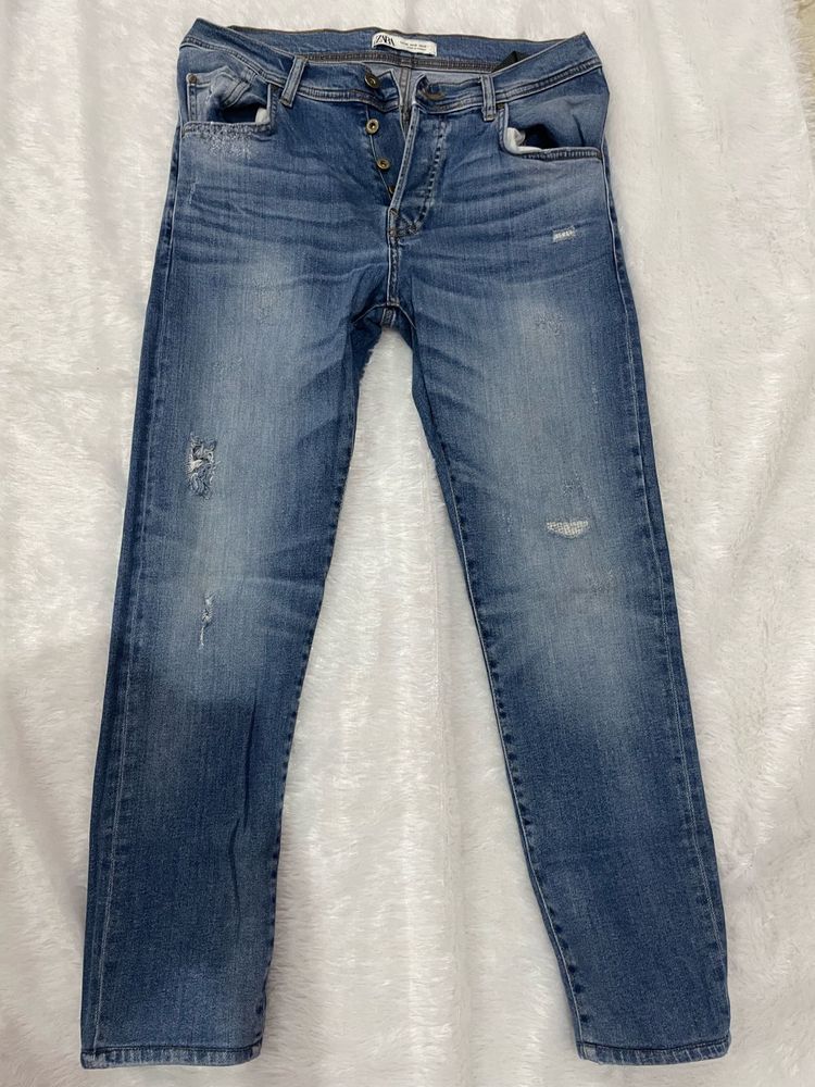 Zara Distressed Denim Jeans