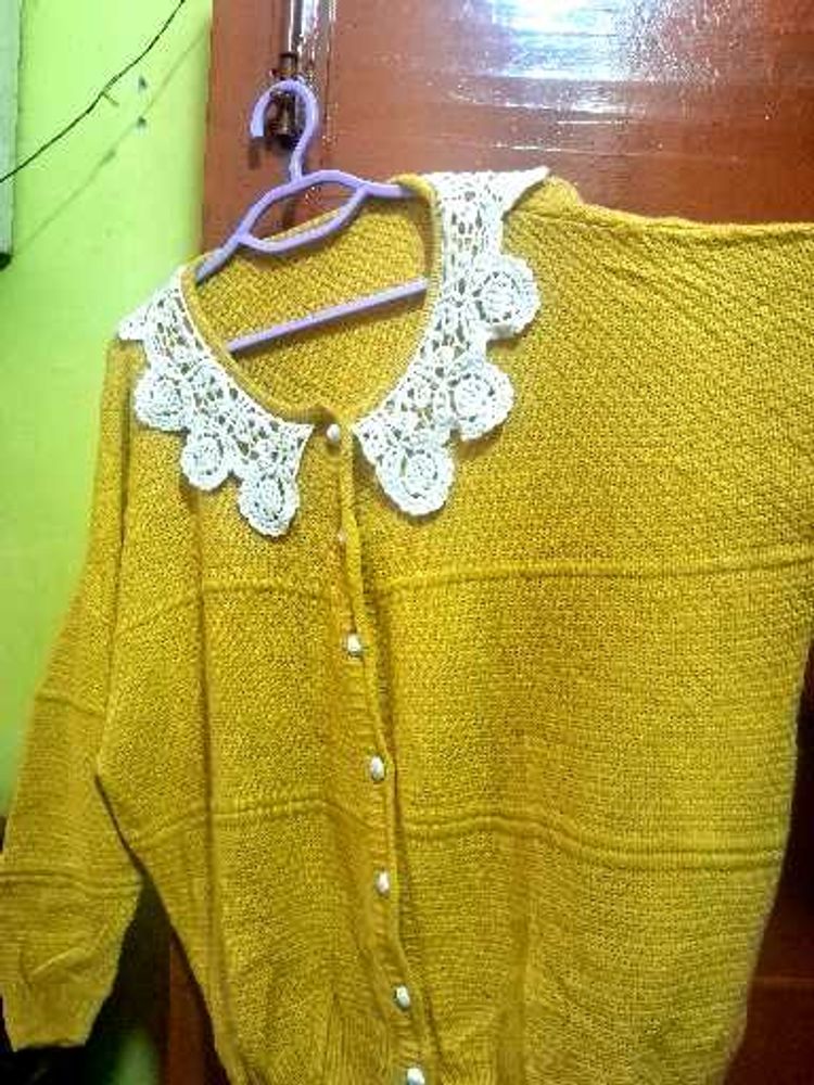 Cute Crochet Collar Cardigan