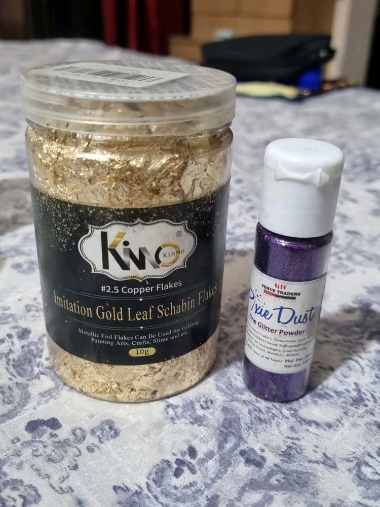 Gold Flakes and Glitter Dust for Resin Art