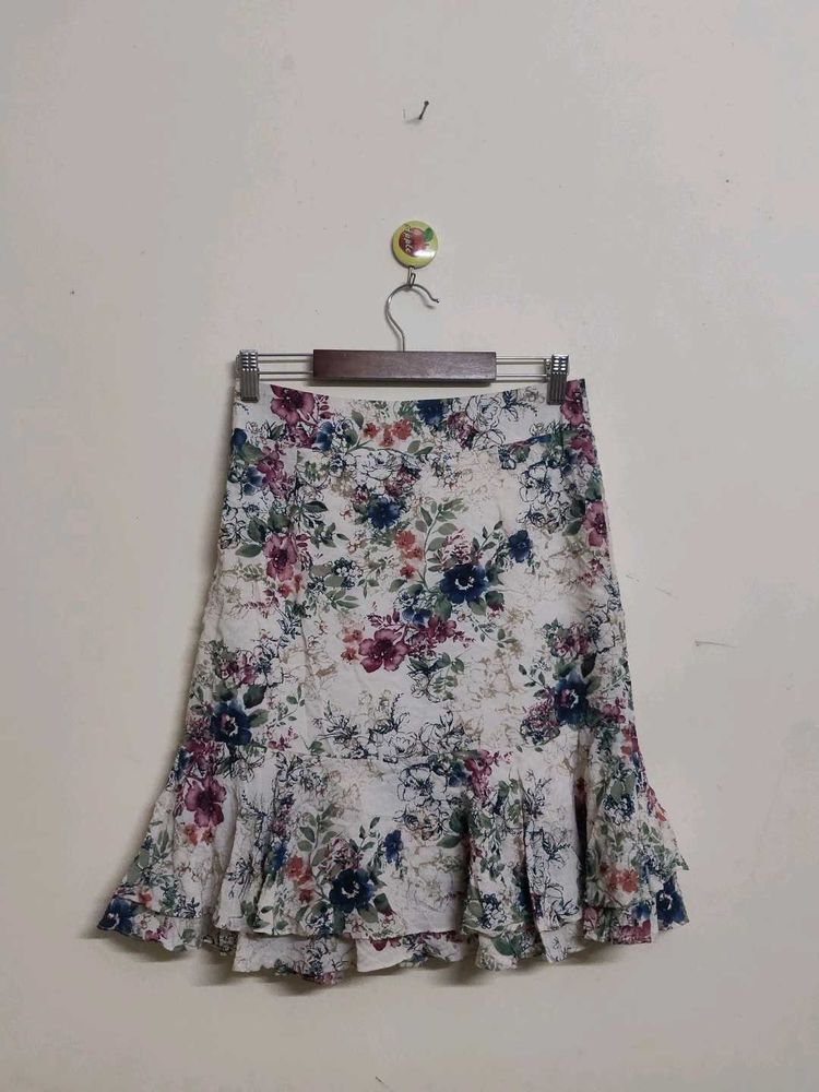 Floral Print Skirt