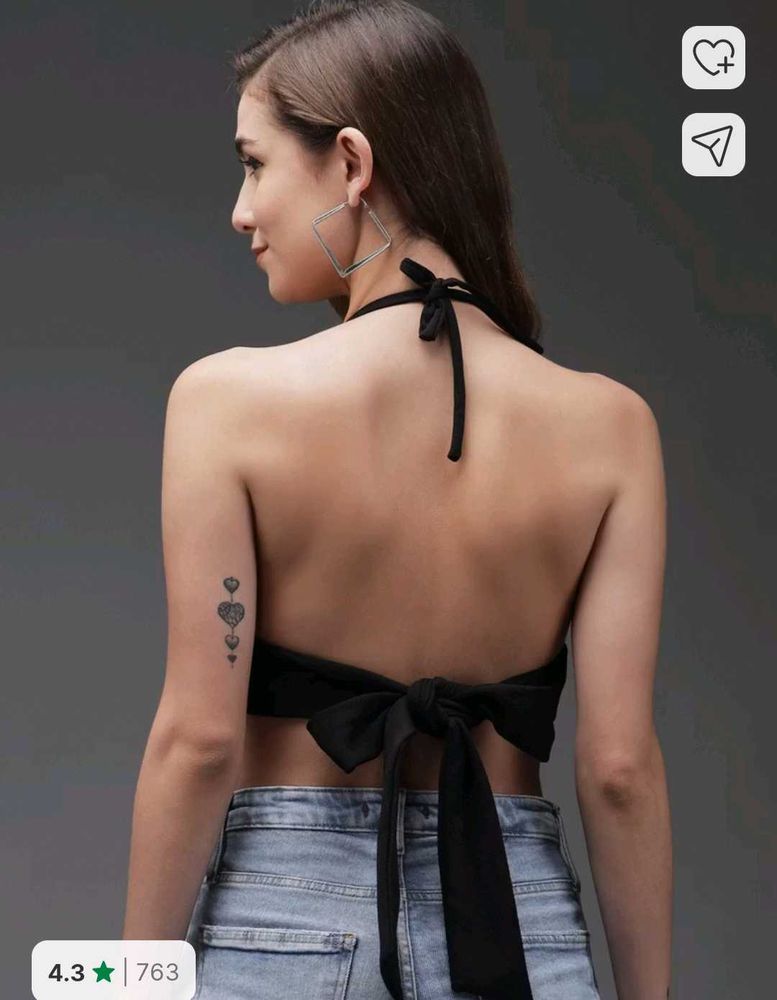 Chic Black Halter Top