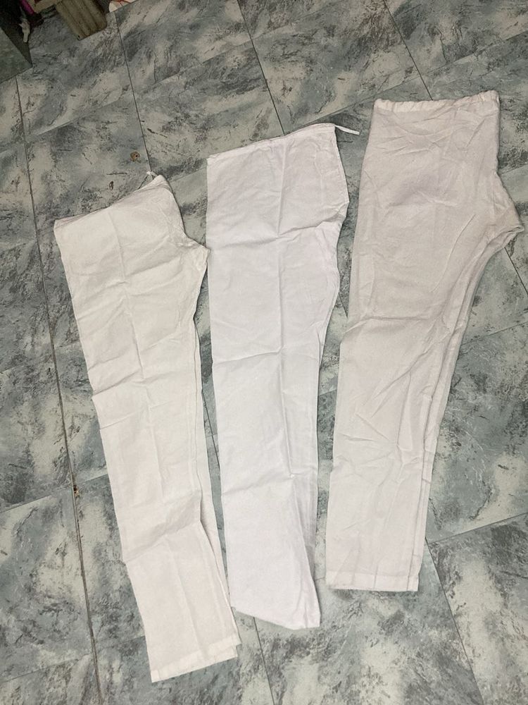 White Cotton Pyjamas (Set of 3)