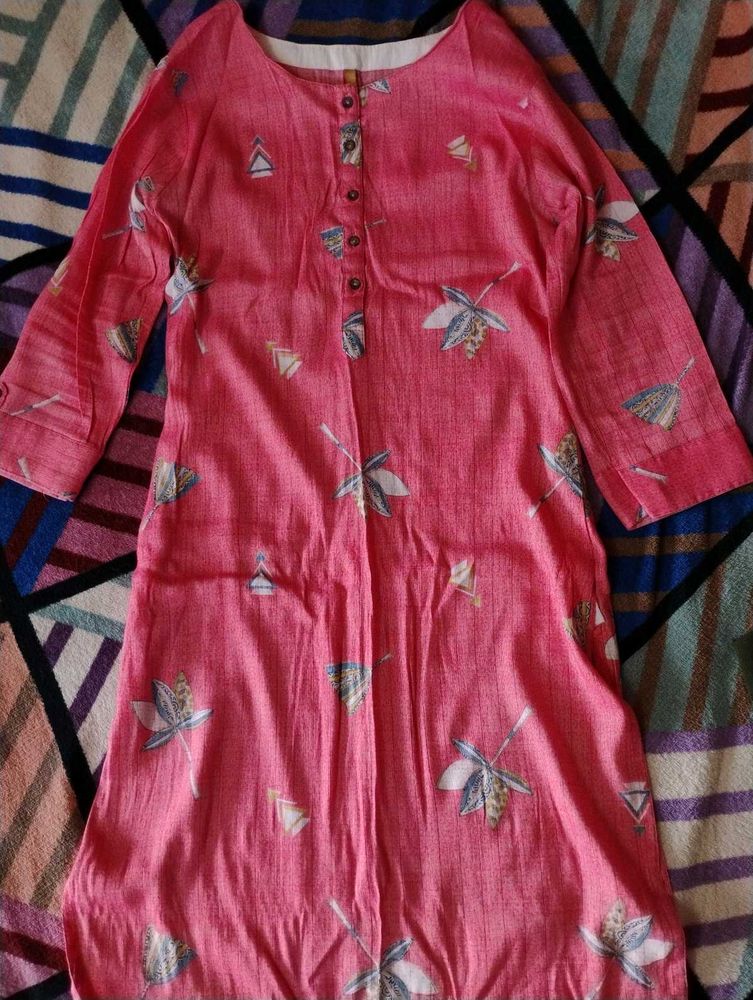 Pink Floral Kurta