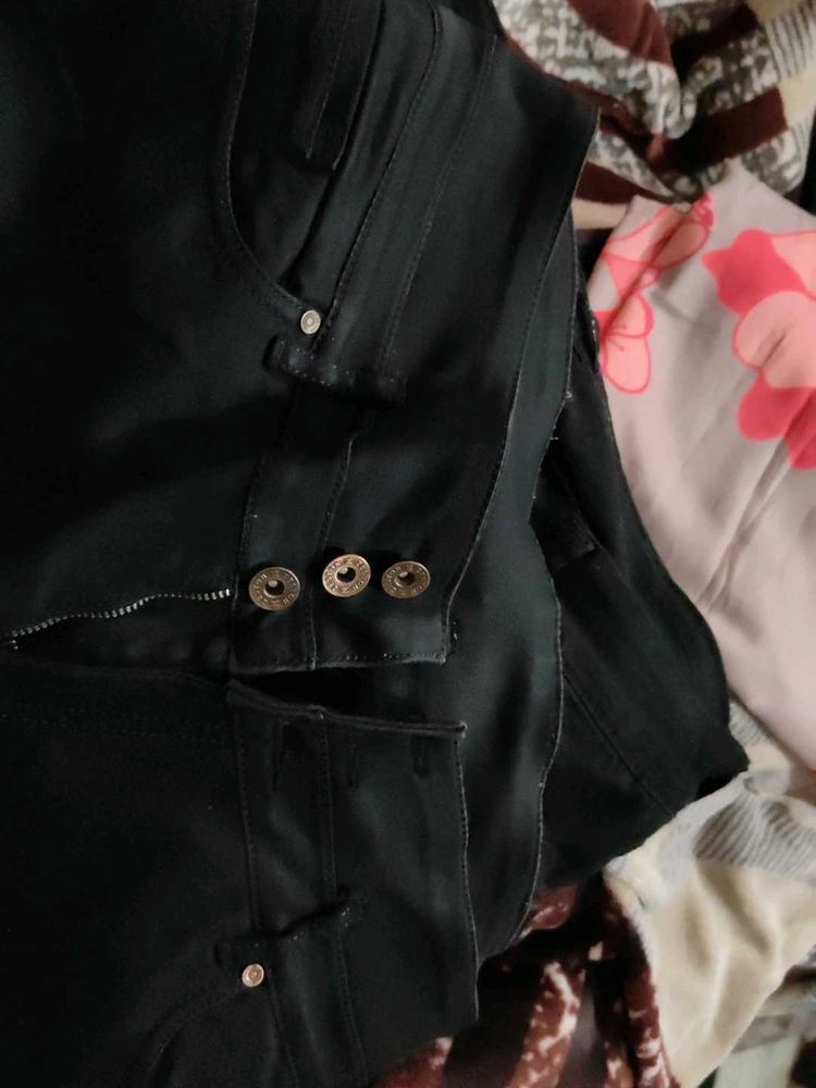 High Waist Black Jeans