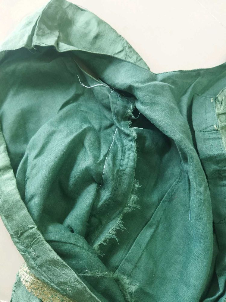 Green kurti with garara