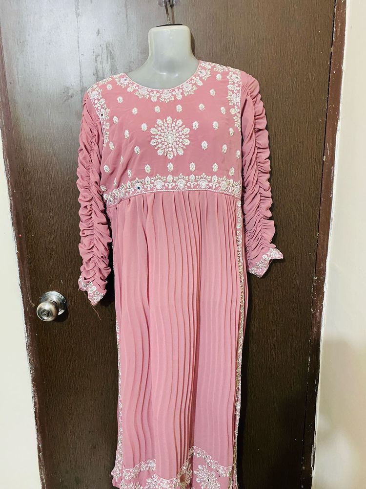 Pink Embroidered Anarkali Dress