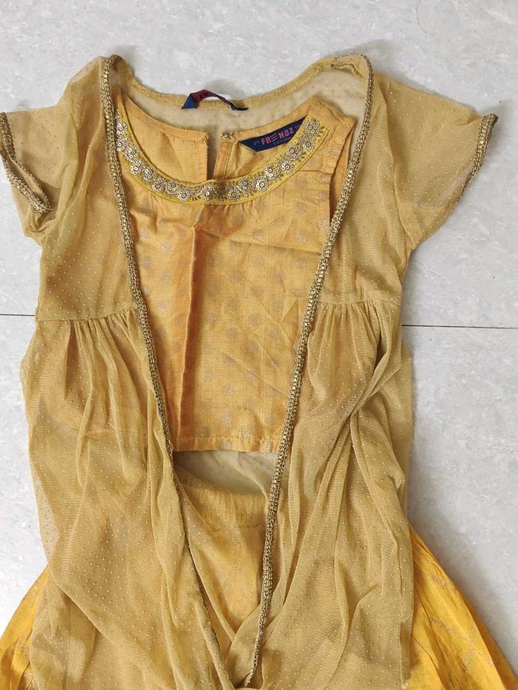 Yellow A-Line Skirt