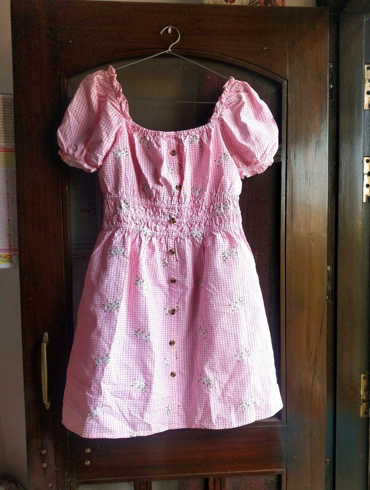 Floral Mini Dress with Puff Sleeves