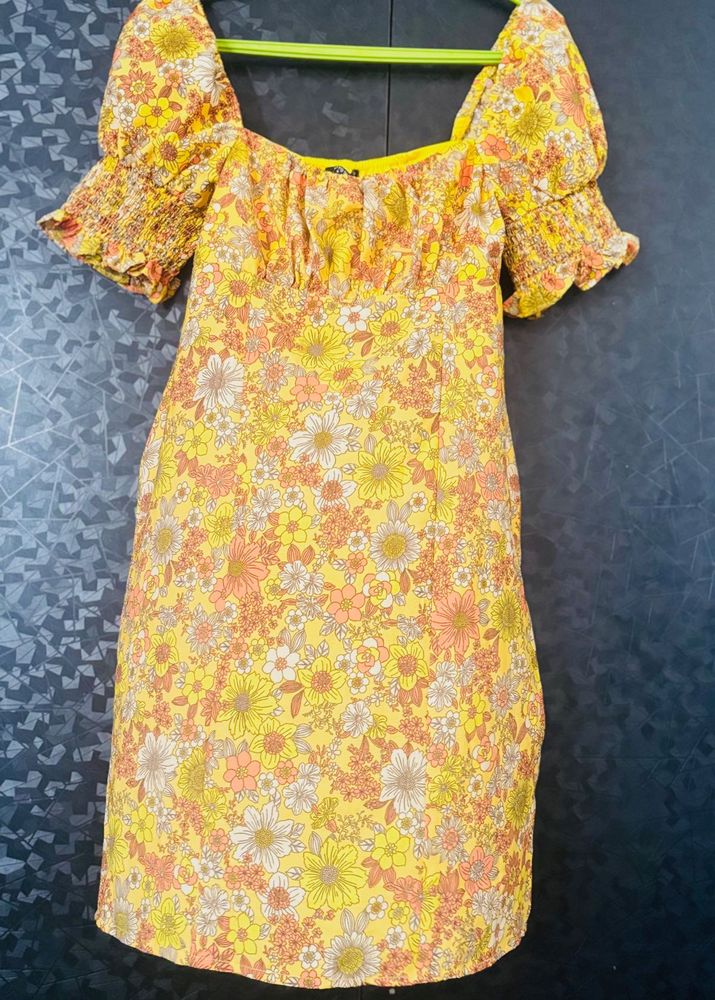 Floral Print Short Dress