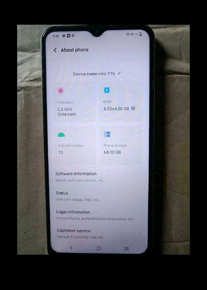 Vivo Y16 - 64 GB Storage