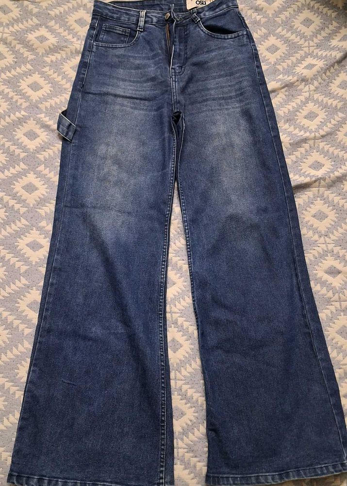 Wide Leg Denim Jeans