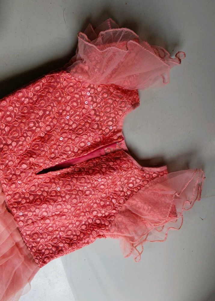 Cute orange shade Party Dress