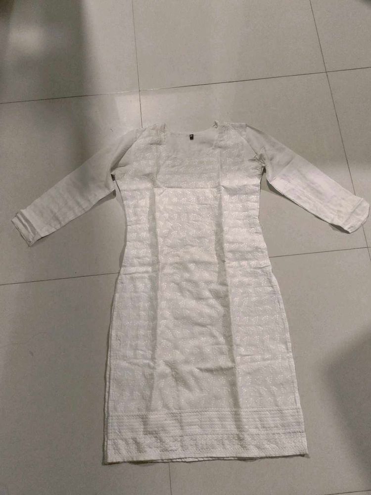 Elegant White Kurti/Dress