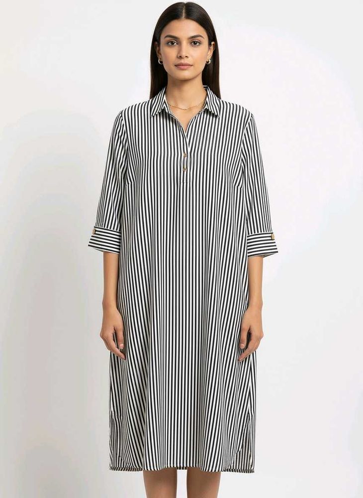 Black &amp; White XL Long Dress | Free Delivery