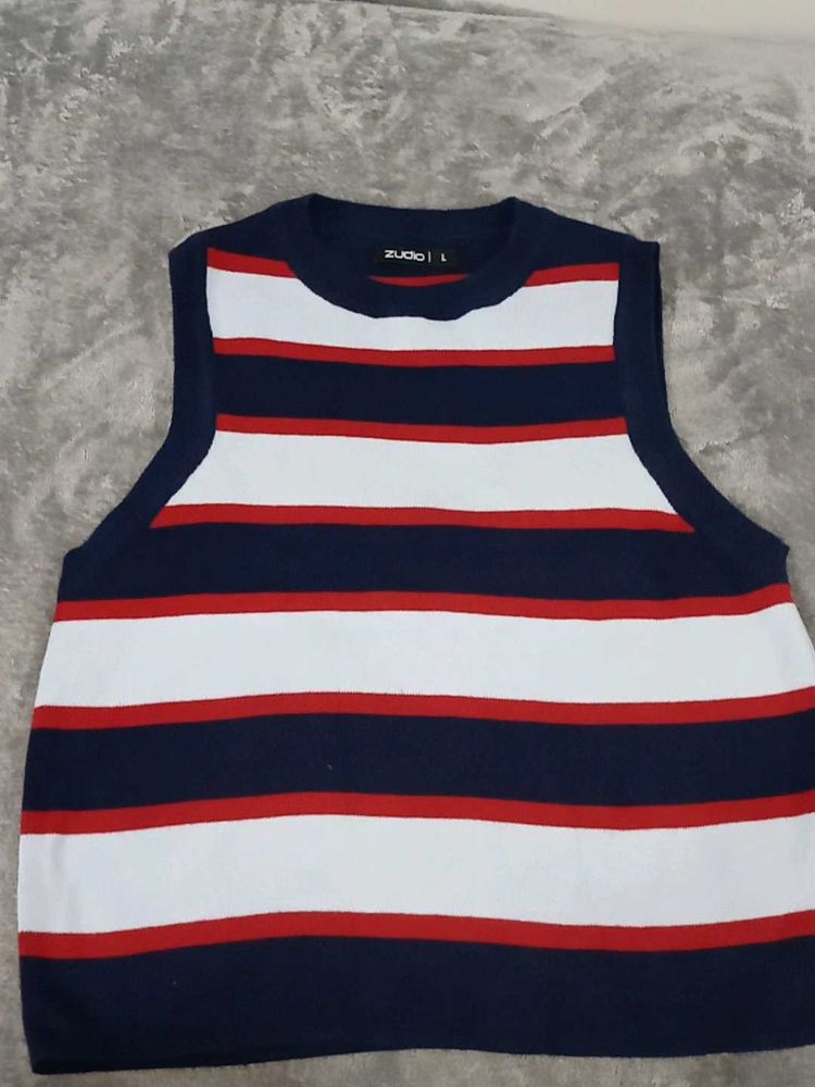 Striped Sleeveless Top