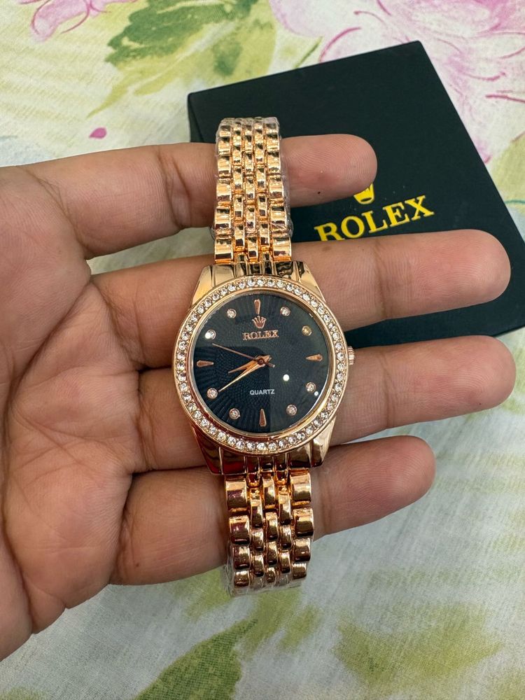 Rolex Rose Gold Watch For Her❤️