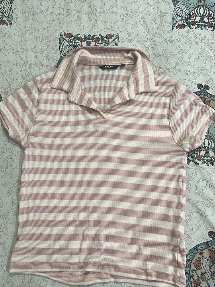 Striped Polo Top- Westside