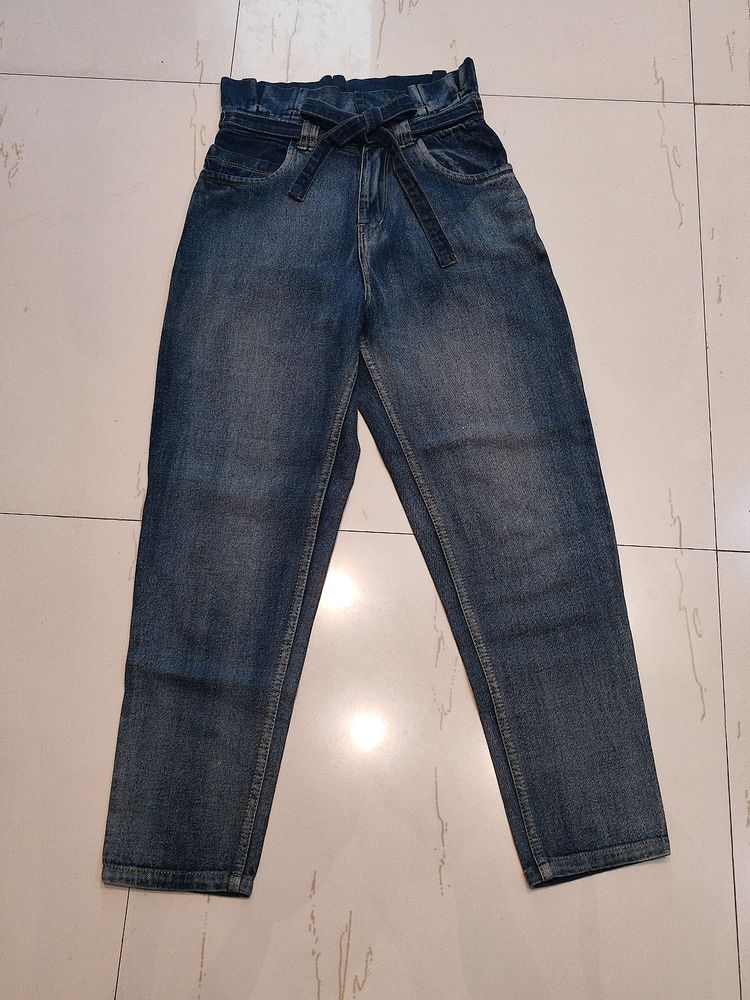 Sassafras Bluish -charcoal Paperbag Jeans