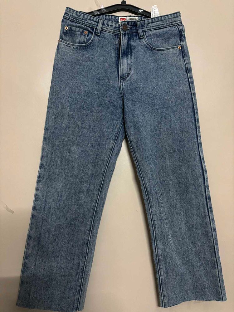 Acid Wash Straight Leg Jeans