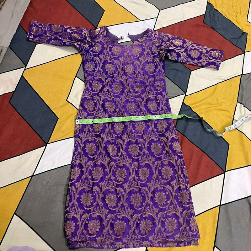 A-line Purple Kurta