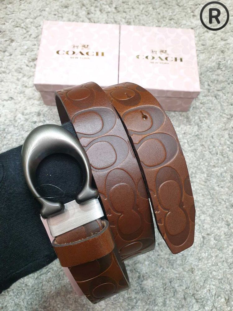 Coach Brown Leather Belt