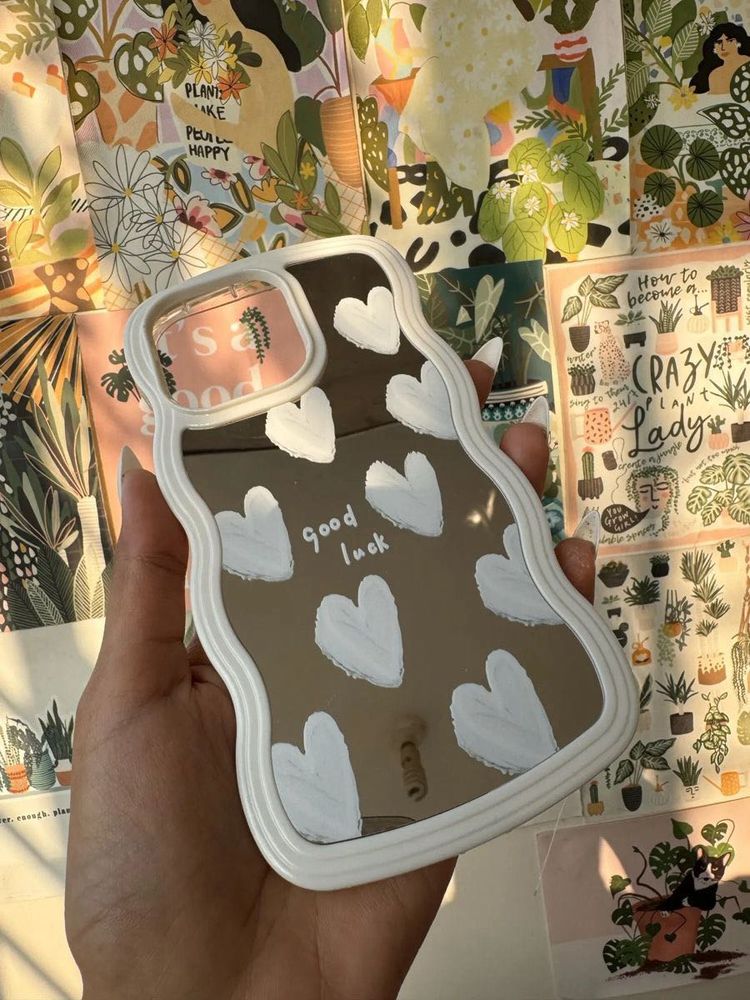 iPhone 13 Pro Korean Heart Mirror Phone Case