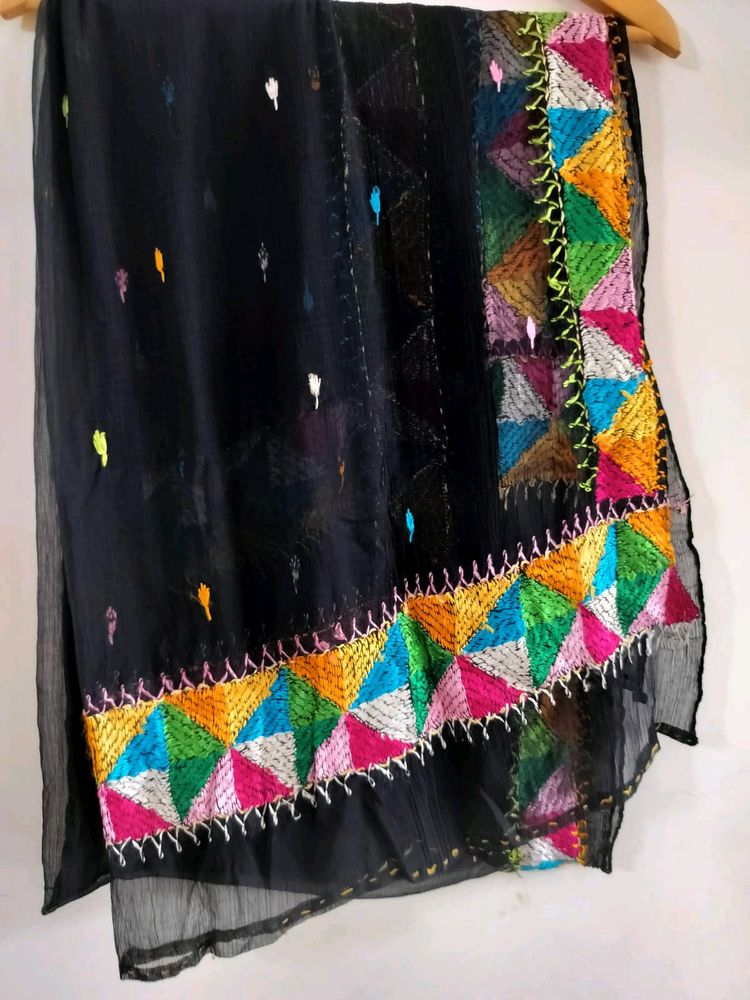 Black Embroidered Dupatta