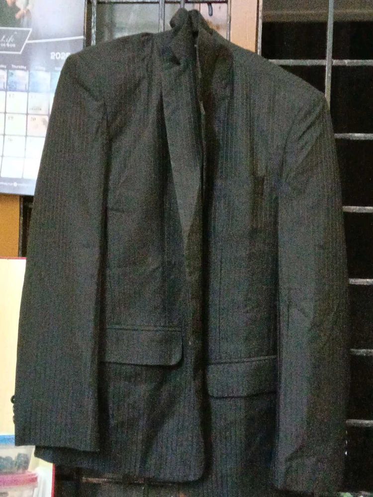 Black Colour Formal Linen Blend Suit Raymond