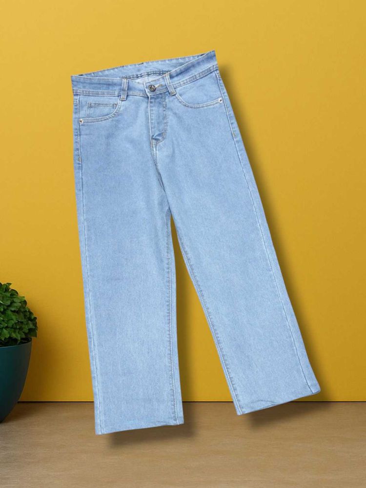 N@01 Size-30 Light Wash Wide Leg Jeans